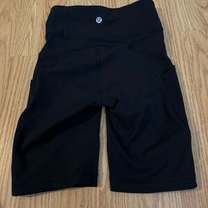 Lululemon biker shorts. Long style. Black. No tag but size 0.